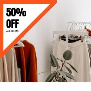 50% OFF ALL ITEMS